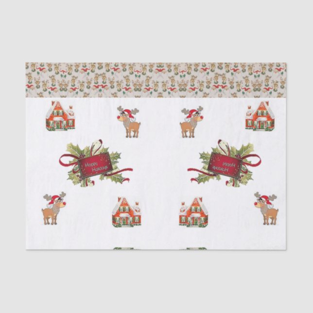 De Seda Natal do Papel Tecidual (Frente )