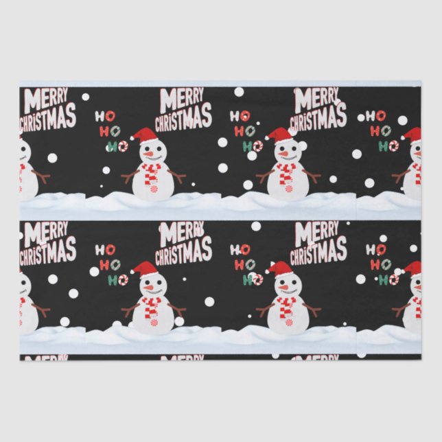 De Seda Natal O Papel Tecido Snowman (Frente )