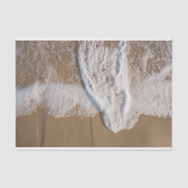 De Seda Ocean Whitewash sobre o Papel dos Tecidos na Praia (Frente )