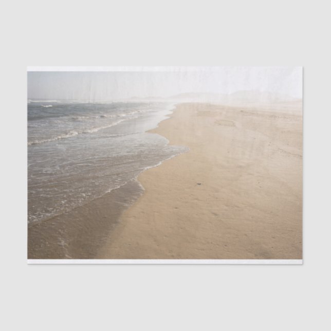 De Seda Ocean Whitewash sobre o Papel dos Tecidos na Praia (Frente )
