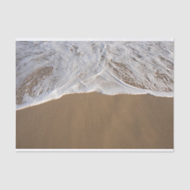 De Seda Ocean Whitewash sobre o Papel dos Tecidos na Praia (Frente )