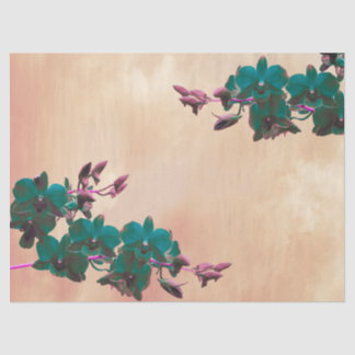 De Seda Orquídeas Eetéreas Desvinculam Papel Tecido