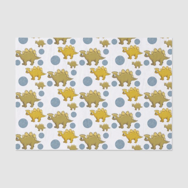De Seda Papel absorvente Dinossauro (Frente )