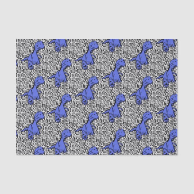 De Seda Papel absorvente Dinossauro (Frente )