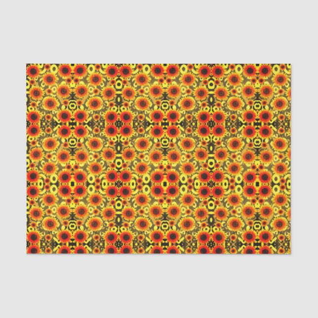 De Seda Papel absorvente, girassol (Frente )