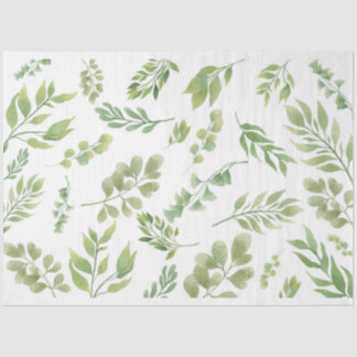 De Seda Papel Botânico Verde Flutuante