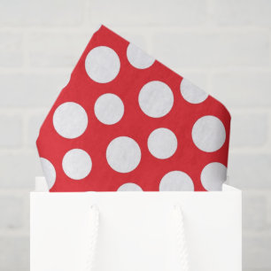De Seda Papel branco vermelho para a bolinhas
