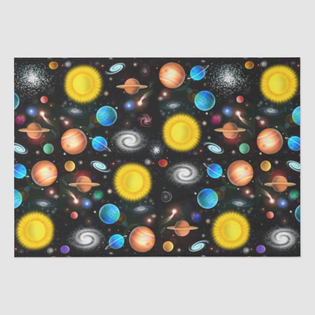 De Seda Papel Colorido Tecido Espacial Astronômico do Univ (Frente )