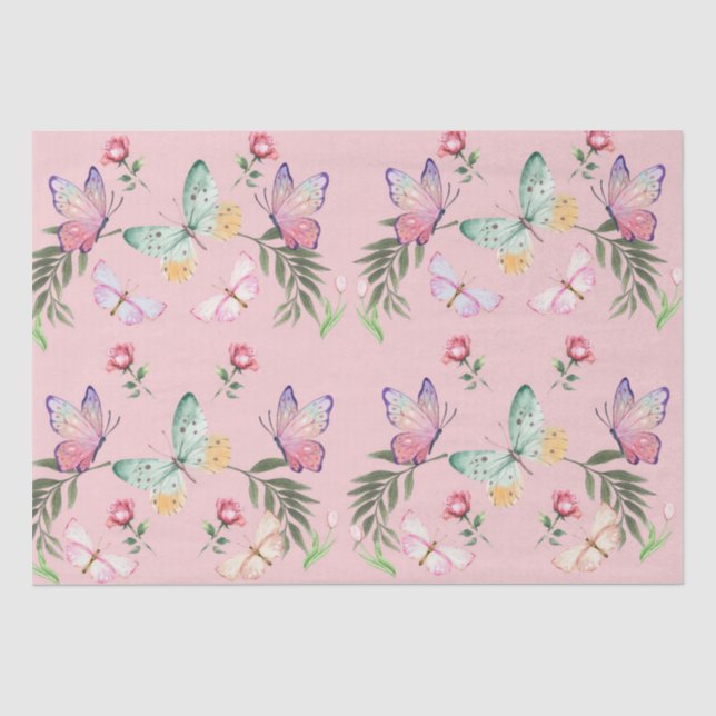 De Seda Papel cor-de-rosa (Frente )