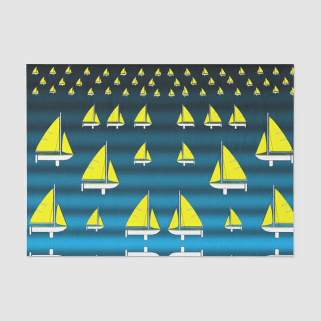 De Seda Papel decorativo para marinheiros amarelo (Frente )