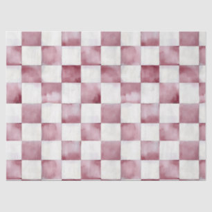 De Seda Papel Decorativo Xadrez Vermelho para Embrulhar