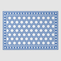 Papel Decoupage Azul Brilhante Moderno com Revesti