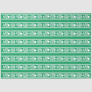 De Seda Papel Decoupage com Relevo Ósseo Verde e Borda Flo