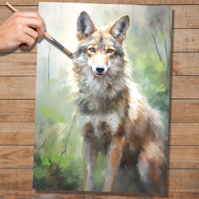 De Seda Papel Decoupage Coyote 1 (Criador carregado)