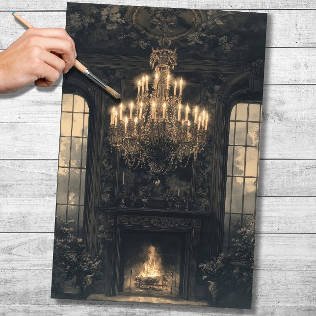De Seda Papel Decoupage do Chandelier (Criador carregado)