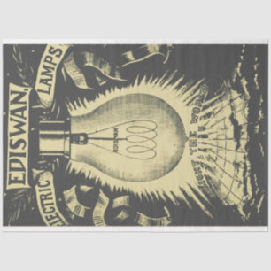 De Seda Papel Decoupage do Edison Industrial