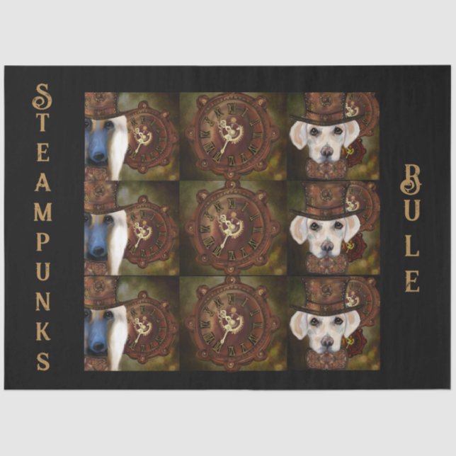 De Seda Papel Decoupage Steampunk (Frente )