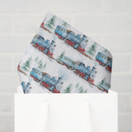De Seda Papel Decoupage Trem, Locomotiva Aquarela
