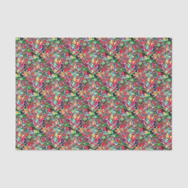 De Seda papel do poinsetta (Frente )