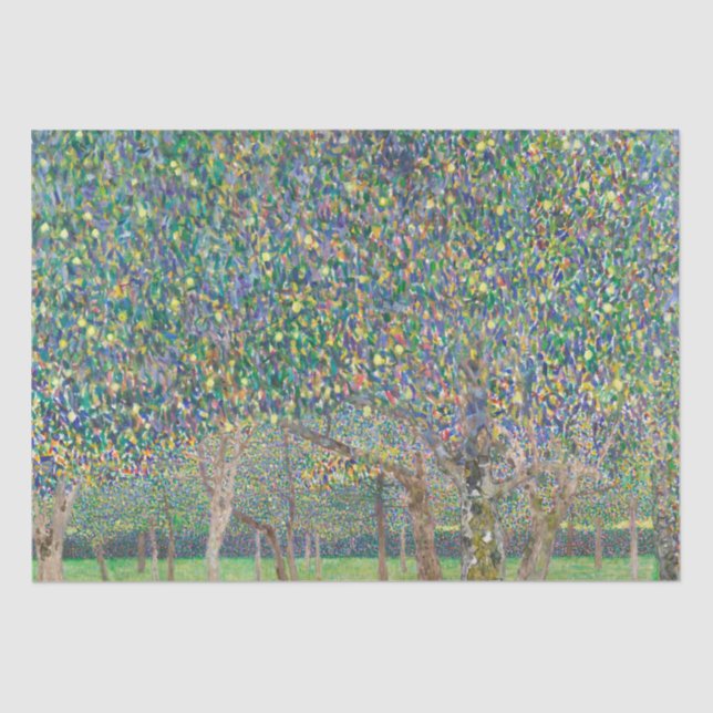 DE SEDA PAPEL DOS TECIDOS: GUSTAV KLIMT : PEAR ÁRVORE (Frente )