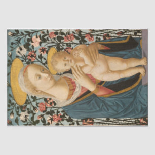 DE SEDA PAPEL DOS TECIDOS: MADONNA & CRIANÇA: 1942