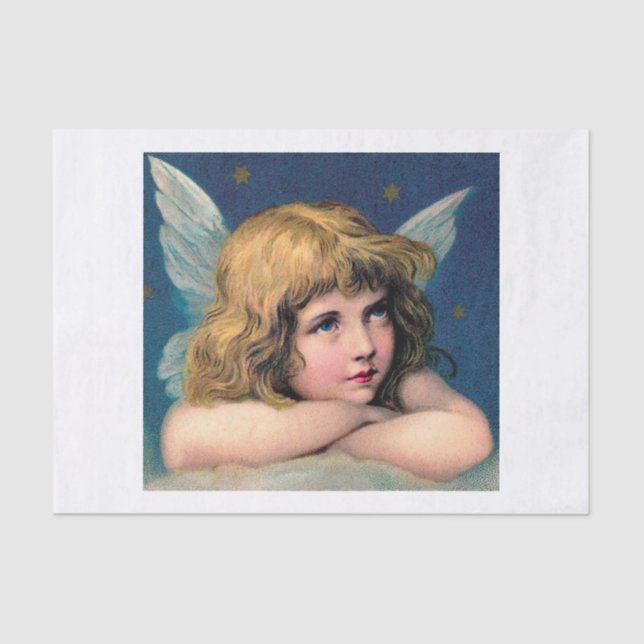 DE SEDA PAPEL DOS TECIDOS: NATAIS VINTAGES ANGEL/CHERUB (Frente )