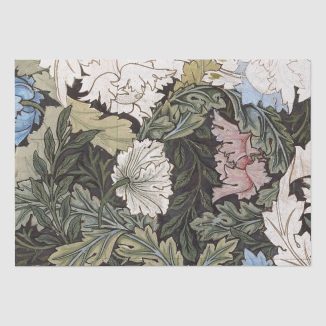 DE SEDA PAPEL DOS TECIDOS: WILLIAM MORRIS : ESTUDO FLORAL (Frente )