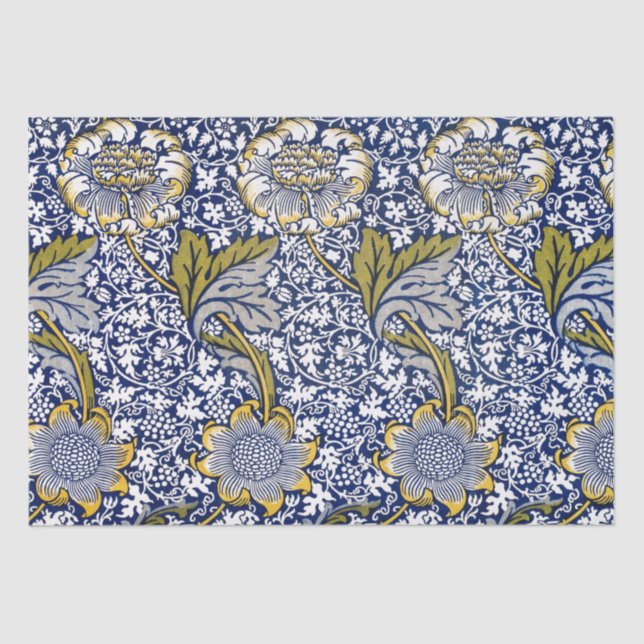 DE SEDA PAPEL DOS TECIDOS: WILLIAM MORRIS : KENNET (Frente )