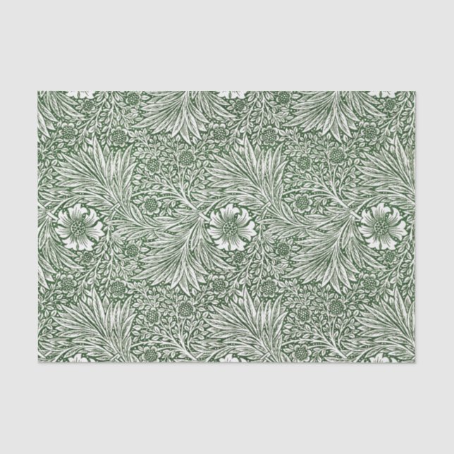 DE SEDA PAPEL DOS TECIDOS: WILLIAM MORRIS : MARGENS EM VER (Frente )