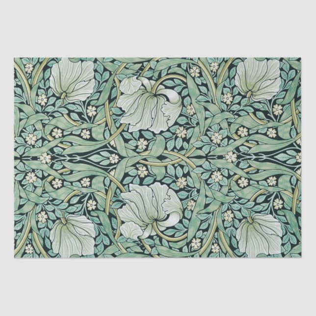 DE SEDA PAPEL DOS TECIDOS: WILLIAM MORRIS : PIMPERNEL (Frente )