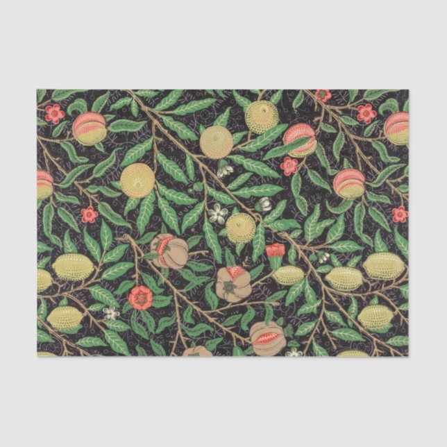 DE SEDA PAPEL DOS TECIDOS: WILLIAM MORRIS : POMEGRANATO (Frente )