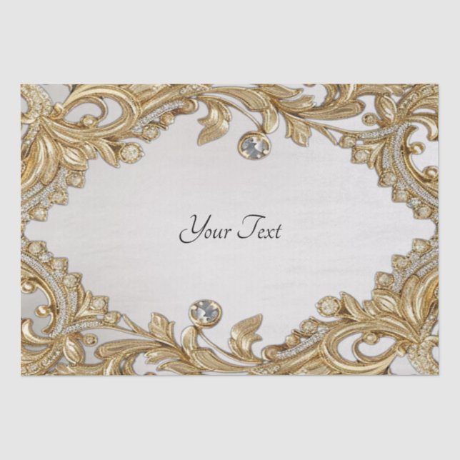 De Seda Papel Dourado decorativo (Frente )