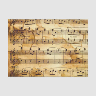 De Seda Papel Dourado para Tecidos Musicais