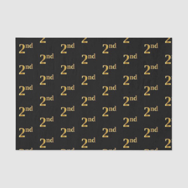 De Seda Papel Dourado Preto, Falso (Segundo) (Frente )