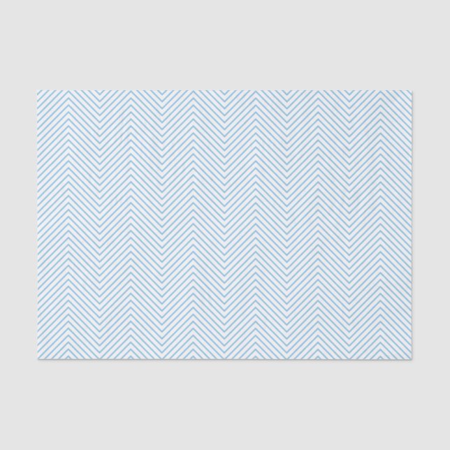 De Seda Papel em Tecido da Linha Chevron - Azul Claro em B (Frente )