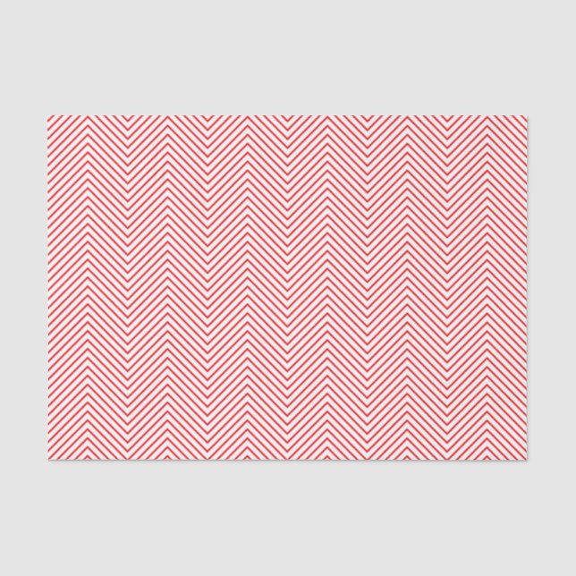 De Seda Papel em Tecido da Linha Chevron - Vermelho em Bra (Frente )
