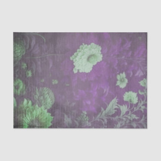 De Seda Papel Escarpado Floral e Roxo Vintage