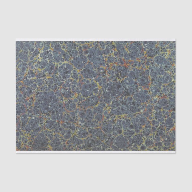 De Seda Papel final marmoreado azul (Frente )