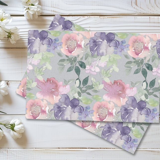 De Seda Papel Floral Aguarela Rosa Bege Lavanda Roxo   (Criador carregado)