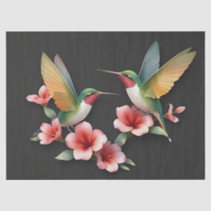 De Seda Papel Floral Beija-flor