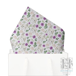 De Seda Papel Floral Equestre Rústico Roxo Tissue
