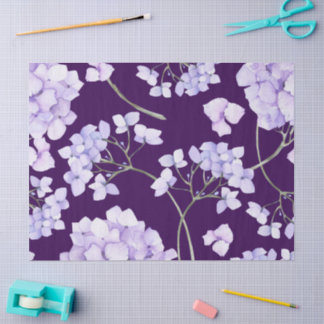 De Seda Papel Floral Lavanda Aquarela