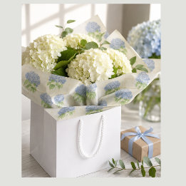 De Seda Papel Floral Luxuoso para Flores Hydrangea | Azul