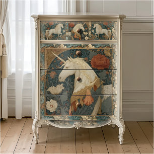 De Seda Papel Floral Unicórnio Jade Vintage Vermelho Botân