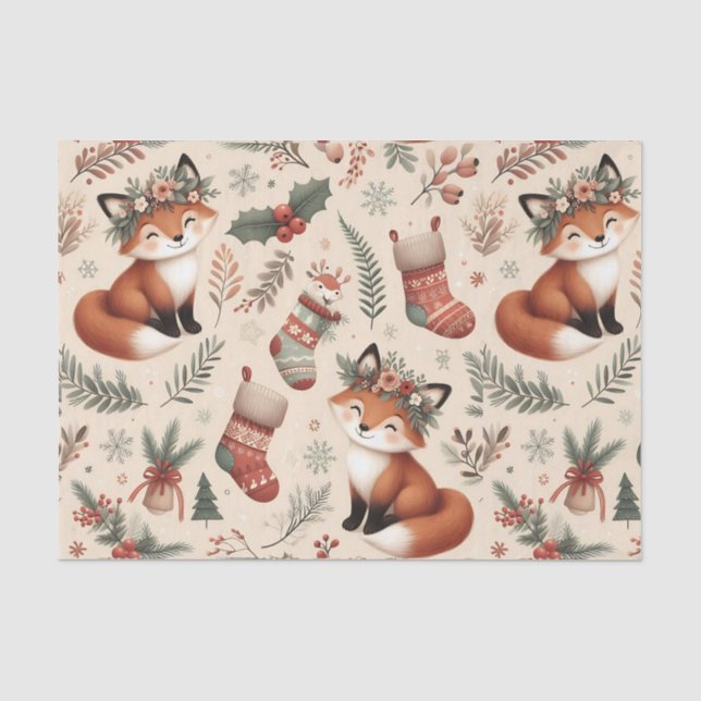 De Seda papel fox fox design (Frente )
