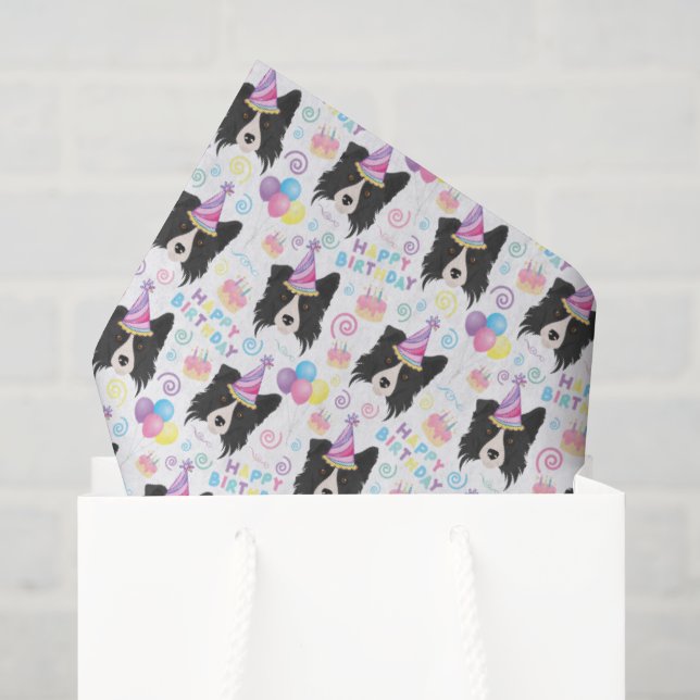 De Seda Papel Higiênico Border Collie (Sacola de presentes)