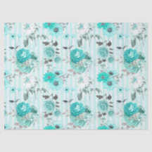 Papel Higiênico Design Série Floral Turquesa 10 Fo