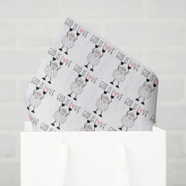 De Seda Papel Higiênico "Deus é AMOR" (Sacola de presentes)
