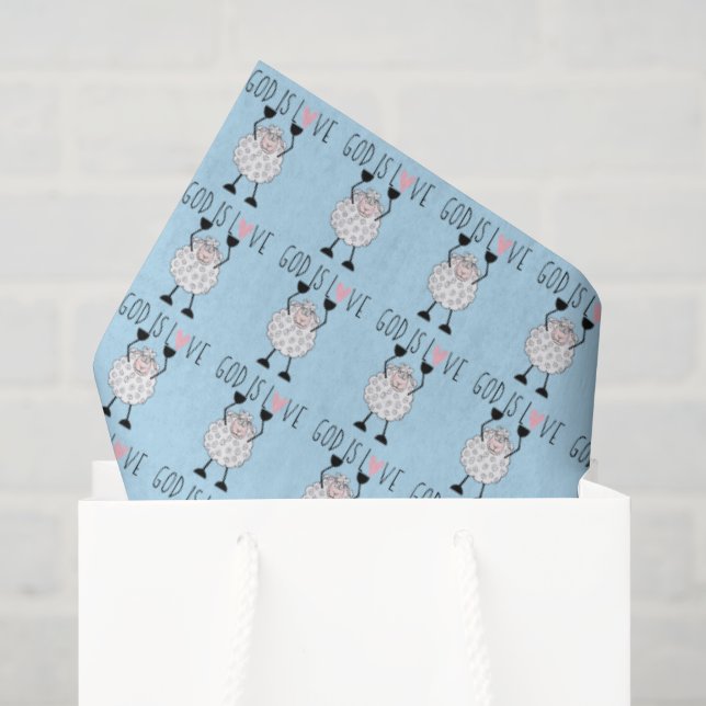 De Seda Papel Higiênico "Deus é AMOR" (Sacola de presentes)