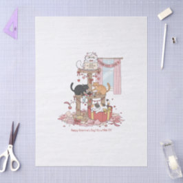 De Seda Papel Higiênico Dia dos Namorados Miado do Gato